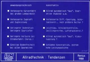 Allradtechnik: Tendenzen
