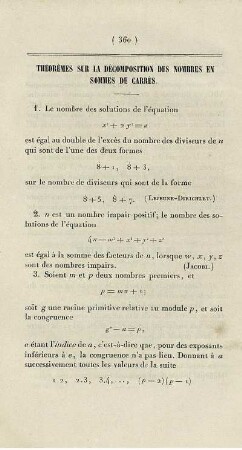 Théorèmes sur la décomposition des nombres en sommes de carrés.