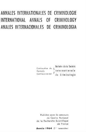 Annales internationales de criminologie