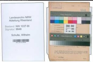 Entnazifizierung Wilhelm Schulte , geb. 28.08.1901 (Sekretaer)