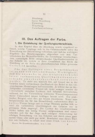 III. Das Auftragen der Farbe.