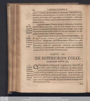 Caput VI. De Superiorum Collegarum Officiis.