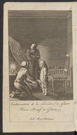 "Condamnation de la Sorcière de Glarus - Hexen Process in Glarus"