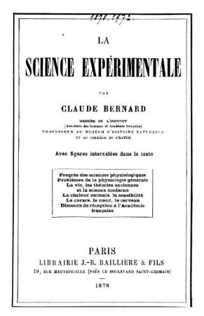 La science expérimentale