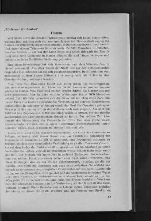 Hamm : "Moderner Kirchenbau"