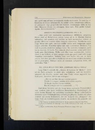 VII. Luigi Pulci und der „Compare Della Viola“.