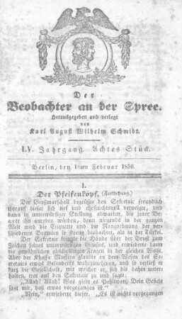8. Stück, 18. Februar 1856
