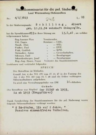 Schilling, Albert