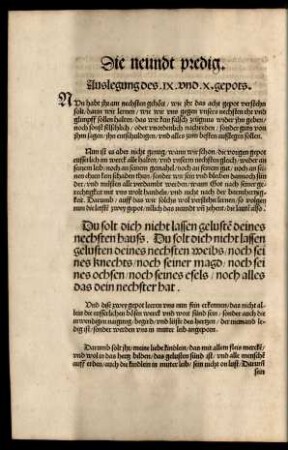 Die neundt predig.