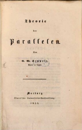 Theorie der Parallelen
