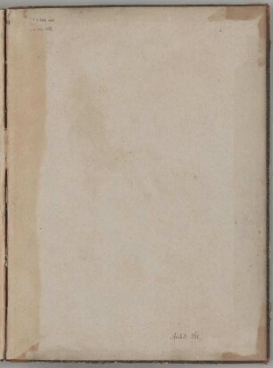 Buchdeckel, hinterer, Innenseite : Buchdeckel, hinterer, Innenseite, 18. Jh. Papier. 43,5 x 32,3 cm. Bez.: "Archit. 261".