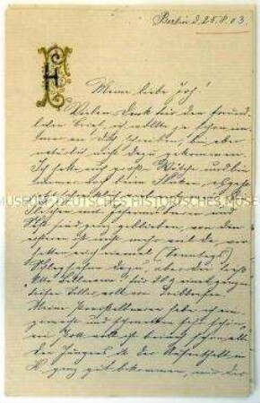 Brief von Trude und Paul an Johanna von Dahlen