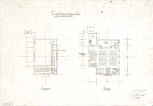 Gsaenger, Gustav; Hannover - Linden (Niedersachsen); Ev. Kirche Gerhard- Uhlhorn - Grundriss EG, Emporengeschoss (Grundriss)