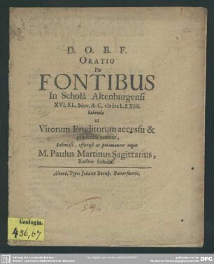 Oratio de fontibus