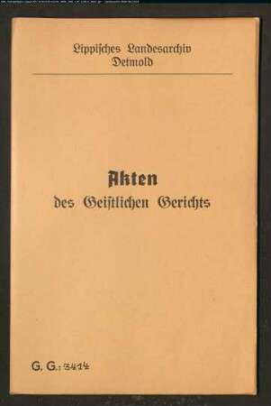 Hofjäger A. Limberg in Detmold gegen seine Ehefrau Auguste, geb. Meyer in Detmold, wegen eines Ehestreits