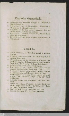 Plastische Gegenstände/Gemälde