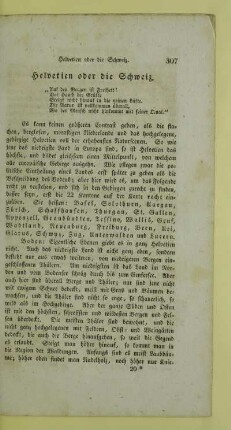 Helvetien oder die Schweiz