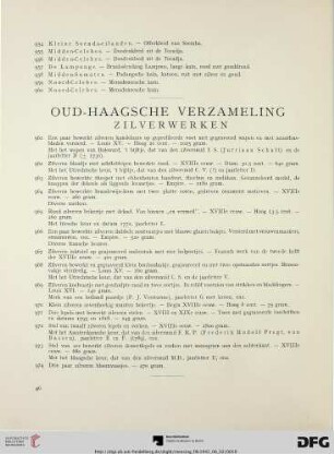 Oud-haagsche verzameling (Nr. 961-1170)