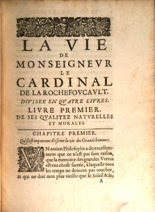 Les vertus du vray Prélat : représentées en la vie du Cardinal de La Rochefoucault