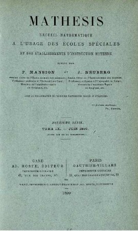 DEUXIÈME SÈRIE. TOME IX. - JUIN 1899.