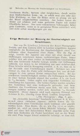 14: Einige Methoden zur Messung der Geschwindigkeit von Verschlüssen