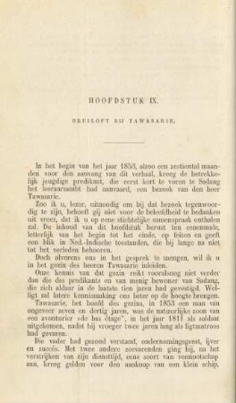 Hoofdstuk IX. Bruiloft bij Tawasarie