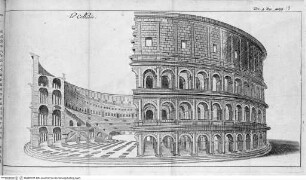 Les delices de l'Italie... 6 Bände. (2. und 3. Band), 3. Band, Falttafel vor Seite 19: Le Collisée.