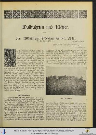 Wallfahrten und Klöster.