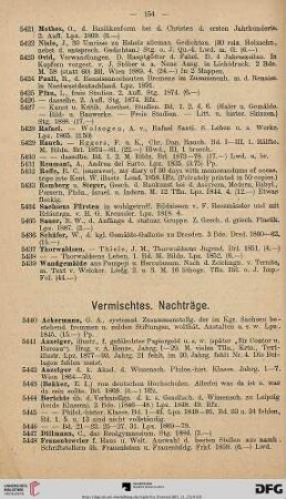 Vermischtes. Nachträge (Nr. 5440-5561)