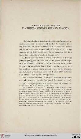 33: Di alcuni recenti scoperte di antichità christiane sulla via Flaminia