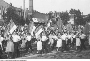 Sorbentreffen, Kreisrat Dr. Jan Ziesche, Oberregierungsrat Krenz, Kreisschulrat, 8./9. Juli 1950