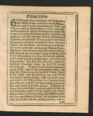 Schluß-Gebet.