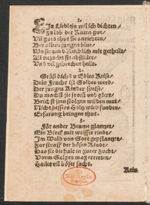 EJn Liedlein wil ich dichten/ || Zu lob der Ruten gut/ ||