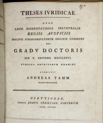Theses Iuridicae