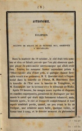 Annuaire de l'Observatoire Royal de Bruxelles. Notices extraites de l'Annuaire de l'Observatoire Royal de Bruxelles pour .... 1875