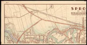 Bebauungsplan der Stadterweiterung, Sprottau: (wie Inv.Nr. 21421): Grundplan und Lageplan 1:2500, bestehend aus vier Teilen, Blatt 1, Maßstabsleiste