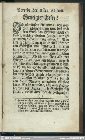 Vorrede der ersten Edition