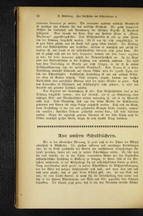 Aus unsern Schulbüchern