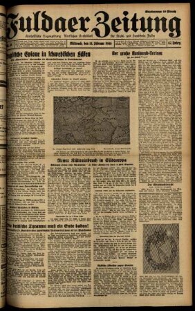 Ausgabe vom Mittwoch, den 14. Februar 1940.