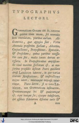 Typographus Lectori.