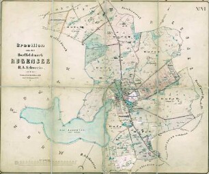 N° VI; Brouillon von der Dorffeldmark. Rugensee. D. A. Schwerin.