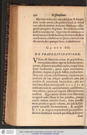 DE PRAEDESTINATIONE.