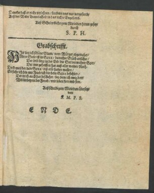 Grabschrifft.