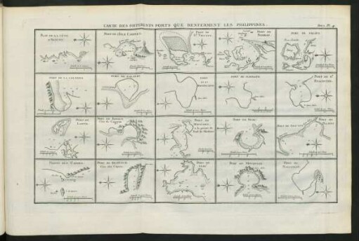 Pl. 4. Carte des differents ports que renferment les Philippines