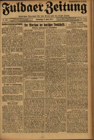 Ausgabe vom Samstag, den 09. Juni 1923.