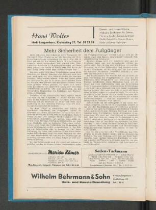 Mehr Sicherheit dem Fußgänger