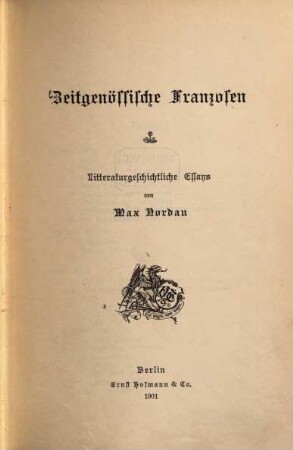 Zeitgenössische Franzosen : literaturgeschichtliche Essays
