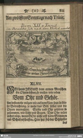 XLVII. Vom Ohr