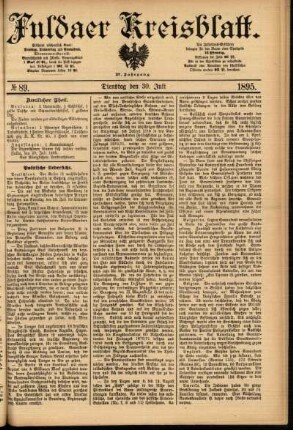 Ausgabe vom Dienstag, den 30. Juli 1895.