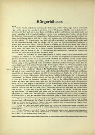 Bürgerhäuser